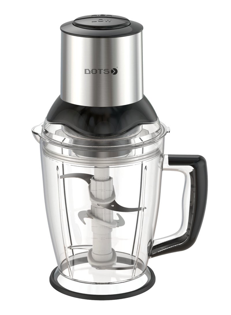 DOTS food chopper, 2L with stirring bowl, 2-speed electric food processor, 450W meat grinder for grinding vegetables, fruits and onions- FCU1018SP - Image 2